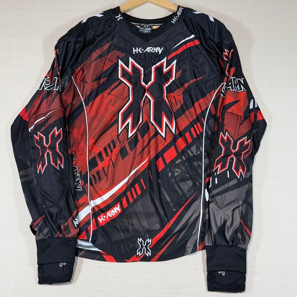 HK Army HSTL Paintball Jersey Red Black White Padded Mesh XL